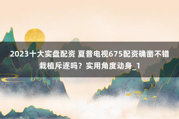 2023十大实盘配资 夏普电视675配资确凿不错栽植斥逐吗？实用角度动身_1